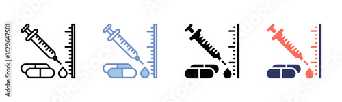 Dosage icon sheet multiple style collection