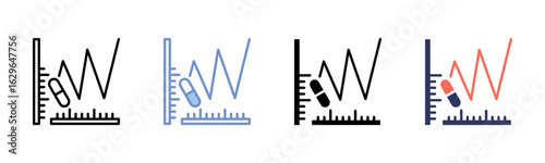 Pharmacokinetics icon sheet multiple style collection