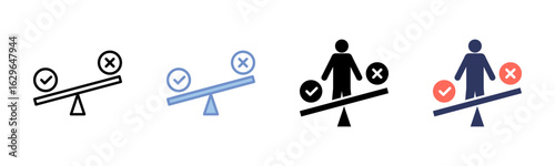 Ethics icon sheet multiple style collection