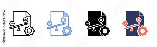 Regulation icon sheet multiple style collection