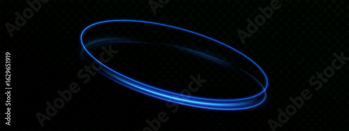 Glowing blue swirling circle. shining spiral light effect, futuristic colorful pedestal, shiny vector  file, special glow effect for game ui, apps or web design