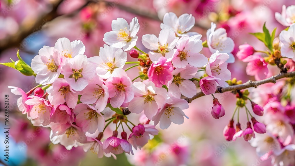 Obraz premium Cherry blossoms in bloom