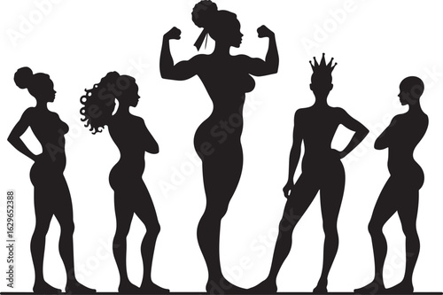 Diverse women celebrate strength and confidence in powerful silhouette lineup