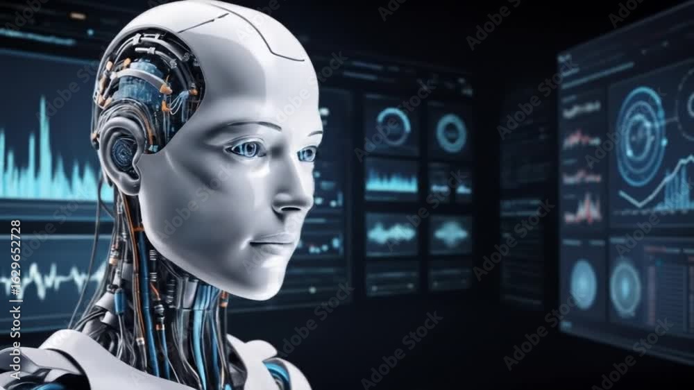 Teknologi Kecerdasan Buatan AI untuk Analisis Data, Riset, dan Perencanaan. Video 4K