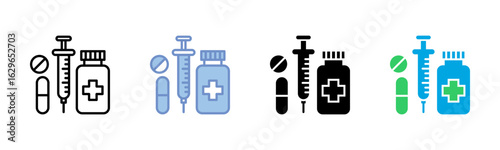Medicine icon sheet multiple style collection