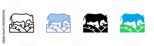 Grazing icon sheet multiple style collection