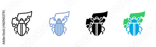 Pest icon sheet multiple style collection