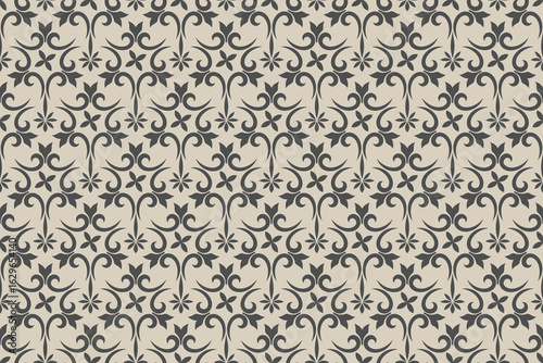 Floral pattern. Wallpaper baroque, damask. Seamless vector background.