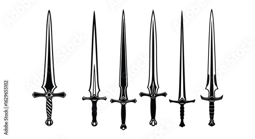 Collection of Fantasy Sword Silhouettes