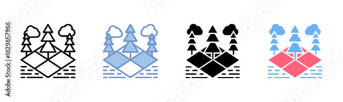 Field icon sheet multiple style collection