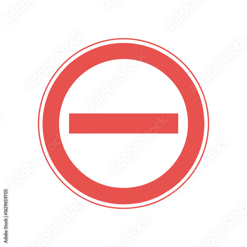 Free Download A Red Circle with a Horizontal Line Inside Indicating No Entry or Prohibition Sign for Traffic and Safety - GFXLoad
