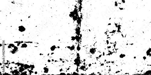 Abstract bw bg with aging effect showing rough processing elements like rust or dirt. Worn and aged metal finish. Antique wall or floor looking old with traces of corrosion. Vector illustration.