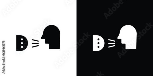 Voice control icon symbol template for graphic and web design collection logo vector illustration