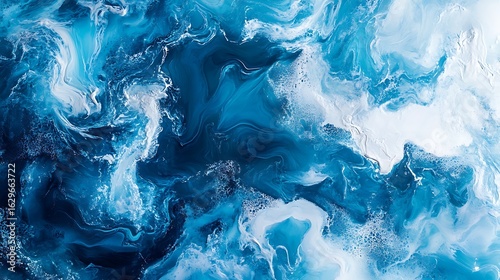 Wallpaper Mural Turbulent ocean energy expressed through abstract marine brushwork high resolution picture Torontodigital.ca