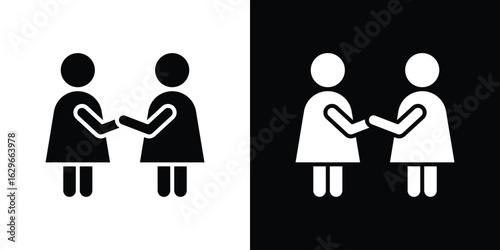 Twin icon symbol template for graphic and web design collection logo vector illustration
