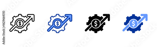 Efficiency icon sheet multiple style collection