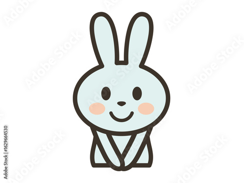 Thank You Gesture Bunny Character
