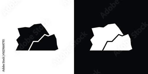 Stone icon symbol template for graphic and web design collection logo vector illustration
