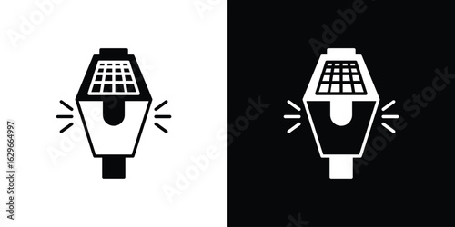 Solar Garden Light lamp icon symbol template for graphic and web design collection logo vector illustration