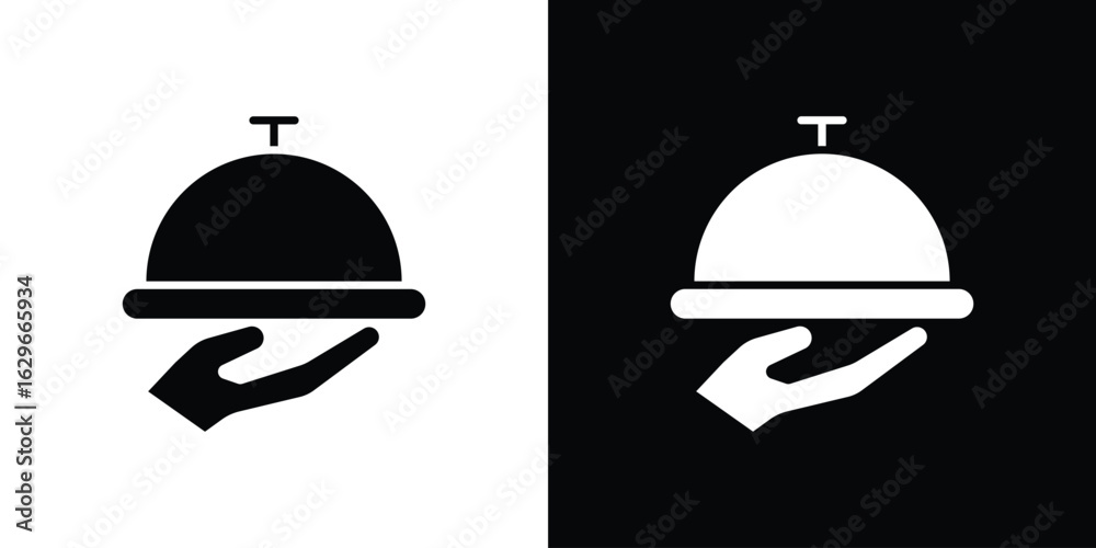 Fototapeta premium Restaurant Tray icon symbol template for graphic and web design collection logo vector illustration