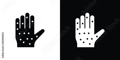 Rash hand icon symbol template for graphic and web design collection logo vector illustration