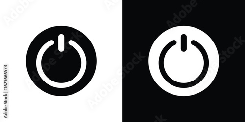 Power icon symbol template for graphic and web design collection logo vector illustration