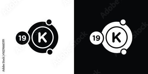 Potassium icon symbol template for graphic and web design collection logo vector illustration