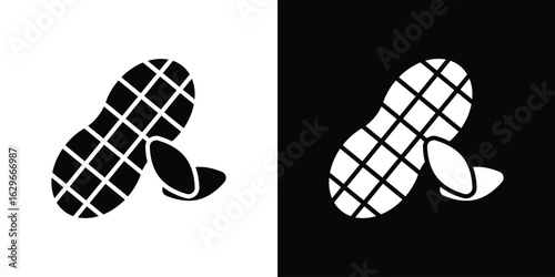Peanut icon symbol template for graphic and web design collection logo vector illustration