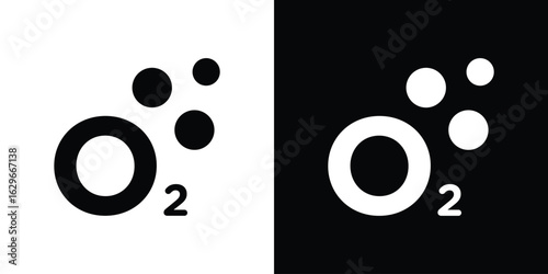 Oxygen O2 icon symbol template for graphic and web design collection logo vector illustration