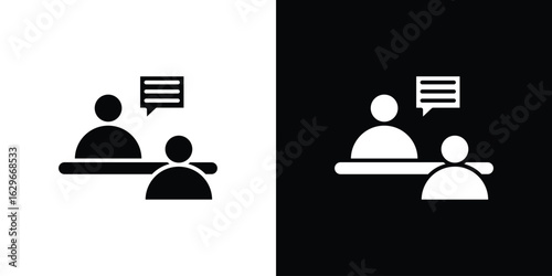 Job interview icon symbol template for graphic and web design collection logo vector illustration