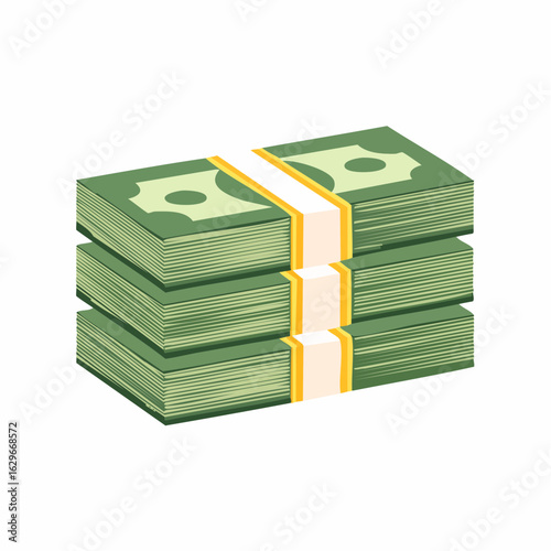  A silhouette of a classic Money stack Vector illustration clipart design.