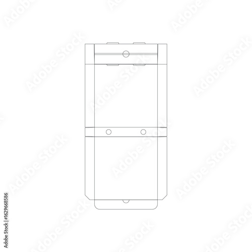 Dieline box template free vector editable and recycle