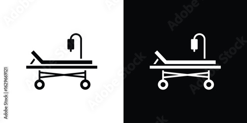 Hospital bed icon symbol template for graphic and web design collection logo vector illustration