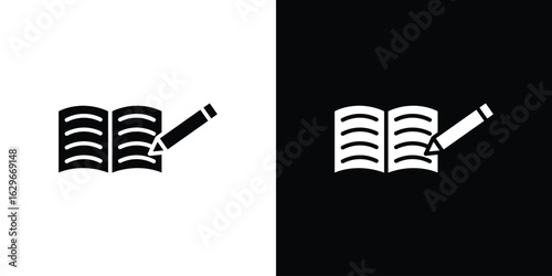 Homework icon symbol template for graphic and web design collection logo vector illustration