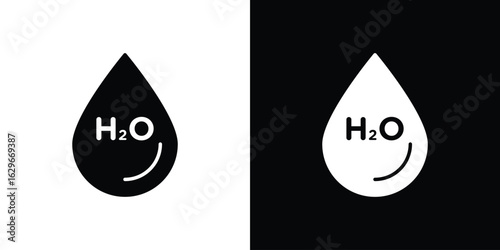H2o icon symbol template for graphic and web design collection logo vector illustration