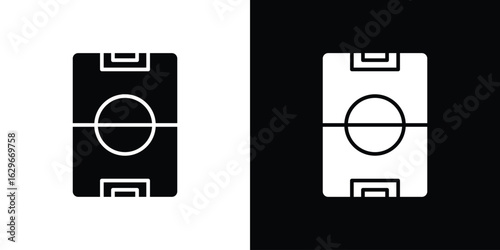 Football field icon symbol template for graphic and web design collection logo vector illustration