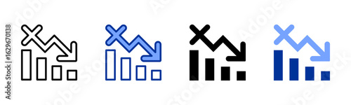 Decline icon sheet multiple style collection