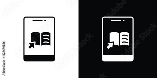 Ebook icon symbol template for graphic and web design collection logo vector illustration