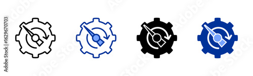 Slowdown icon sheet multiple style collection