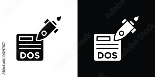 DOS icon symbol template for graphic and web design collection logo vector illustration
