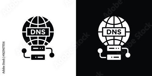 DNS icon symbol template for graphic and web design collection logo vector illustration