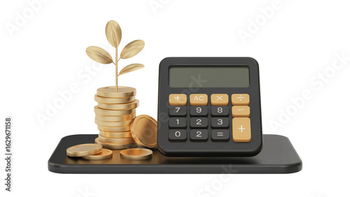 Grow wealth and manage finances efficiently with this financial growth calculator concept