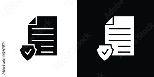 Contract coverage icon symbol template for graphic and web design collection logo vector illustration