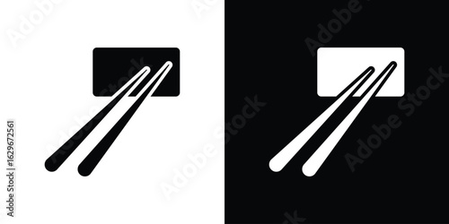 Chopsticks icon symbol template for graphic and web design collection logo vector illustration