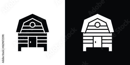 Chicken coop icon symbol template for graphic and web design collection logo vector illustration