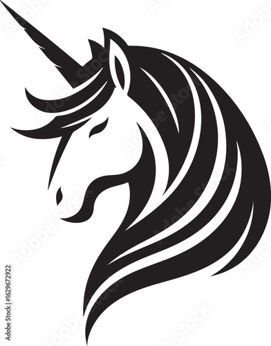 Wallpaper Mural Unicorn Head Silhouette Vector Torontodigital.ca