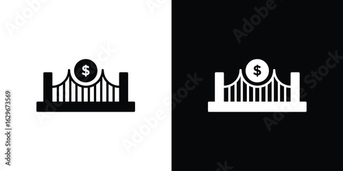 Bridging loan icon symbol template for graphic and web design collection logo vector illustration