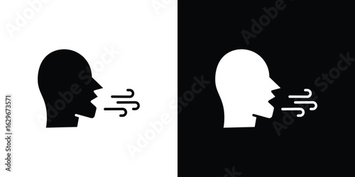 Breath icon symbol template for graphic and web design collection logo vector illustration