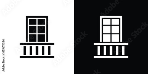 Balcony icon symbol template for graphic and web design collection logo vector illustration