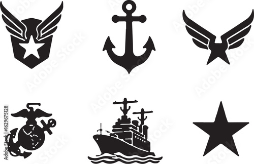 Navy and Marine Corps Military Symbols and Logos Collection
